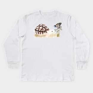 Tortoise and Butterfly Kids Long Sleeve T-Shirt